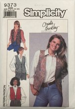 Load image into Gallery viewer, 1989 Vintage Sewing Pattern: Simplicity  9373
