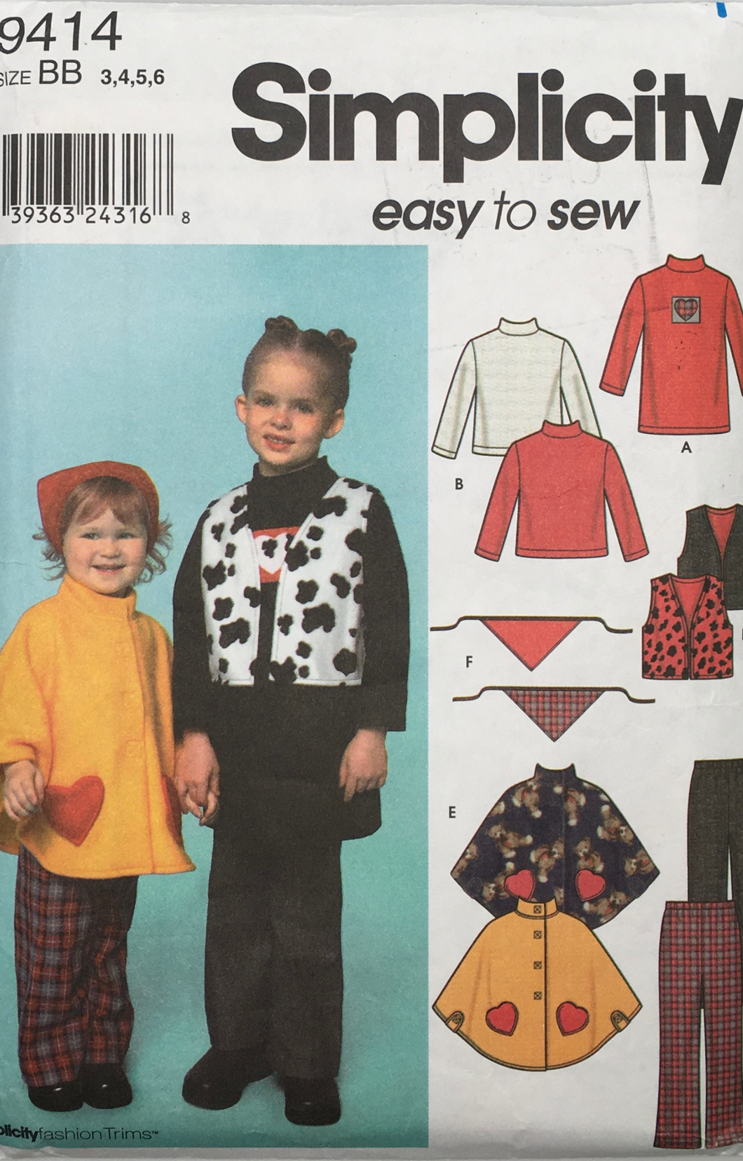 2000 Sewing Pattern: Simplicity 9414