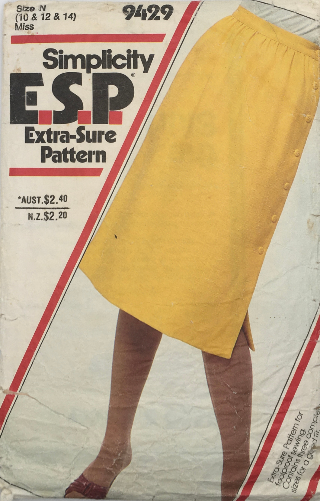 1980  Vintage Sewing Pattern: Simplicity 9429