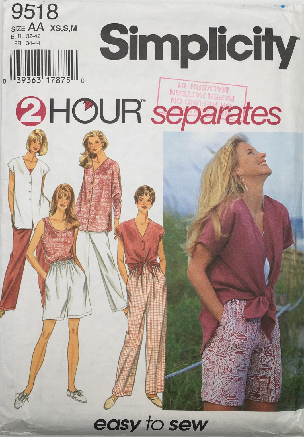 Vintage Sewing Pattern: Simplicity 9518