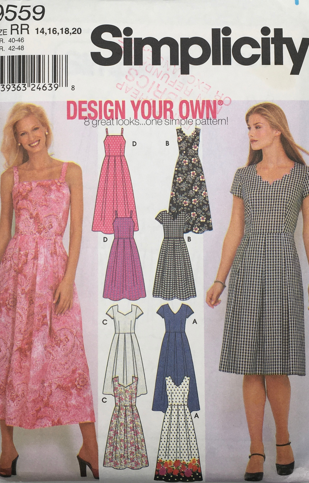 2001 Sewing Pattern: Simplicity 9559