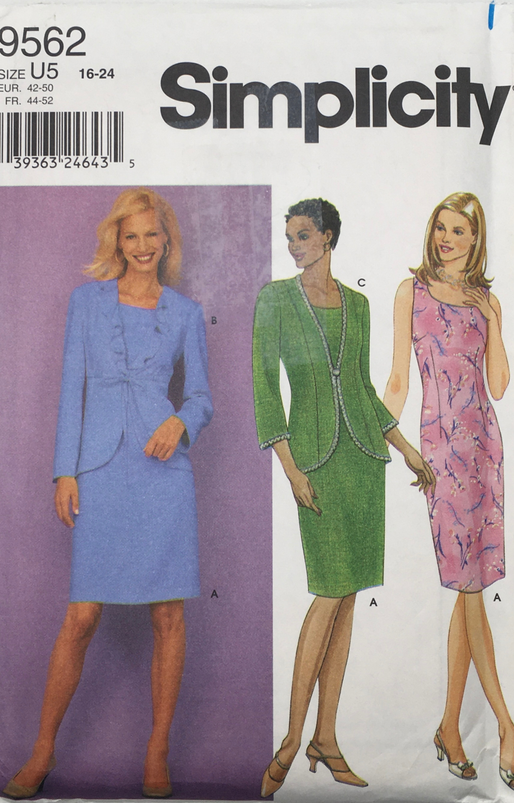 2001 Sewing Pattern: Simplicity 9562