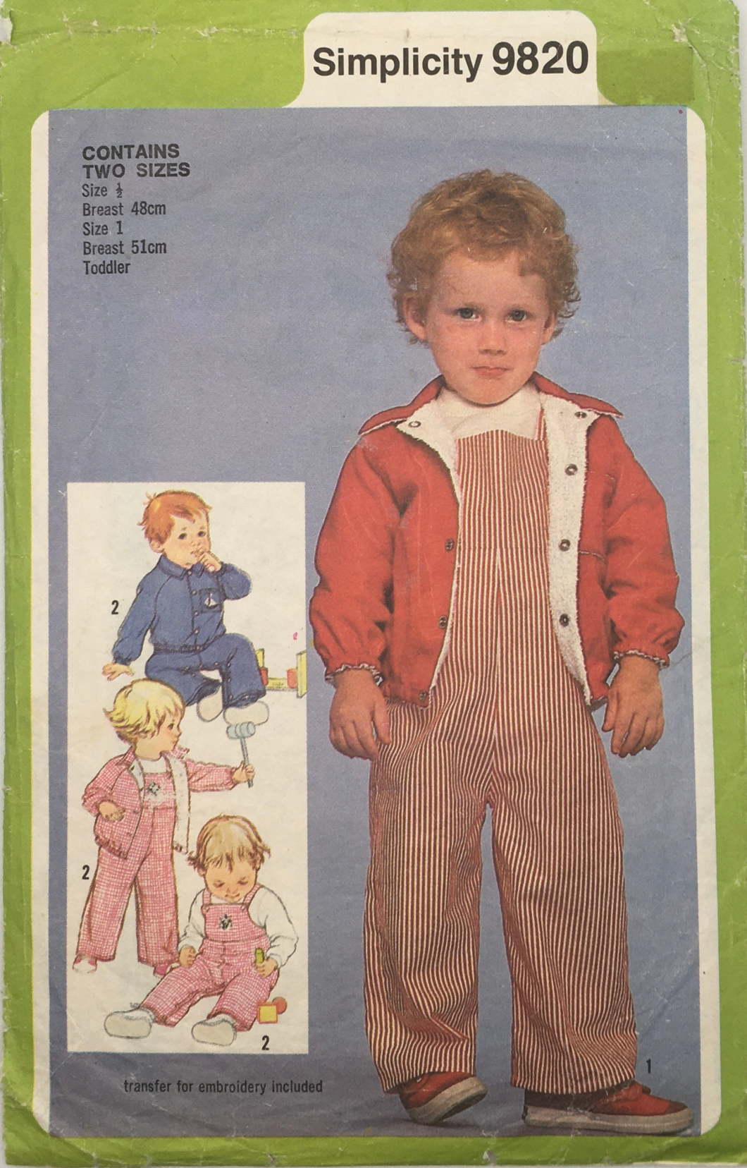 1981  Vintage Sewing Pattern: Simplicity 9820