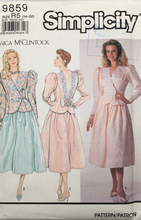 Load image into Gallery viewer, 1990 Vintage Sewing Pattern: Simplicity 9859
