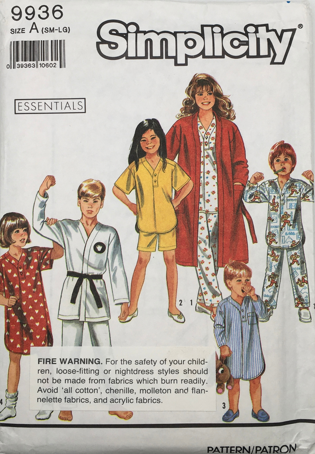 1990 Vintage Sewing Pattern: Simplicity 9936