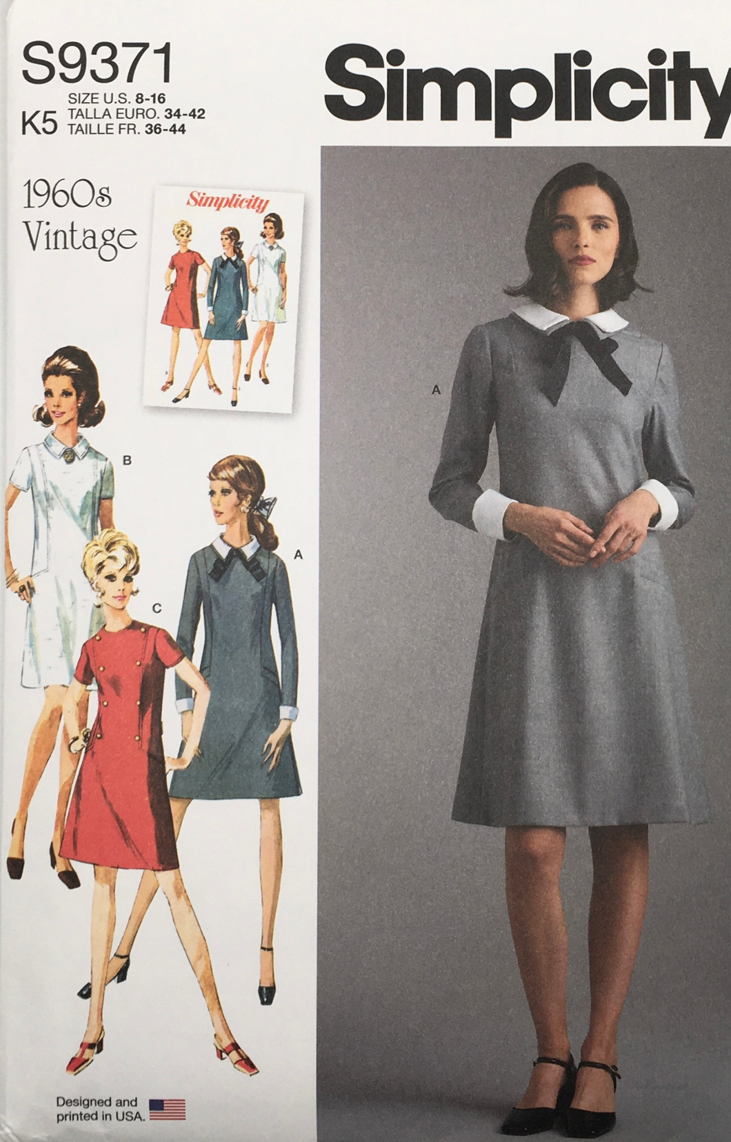 1960’s Reproduction  Sewing Pattern: Simplicity S9371