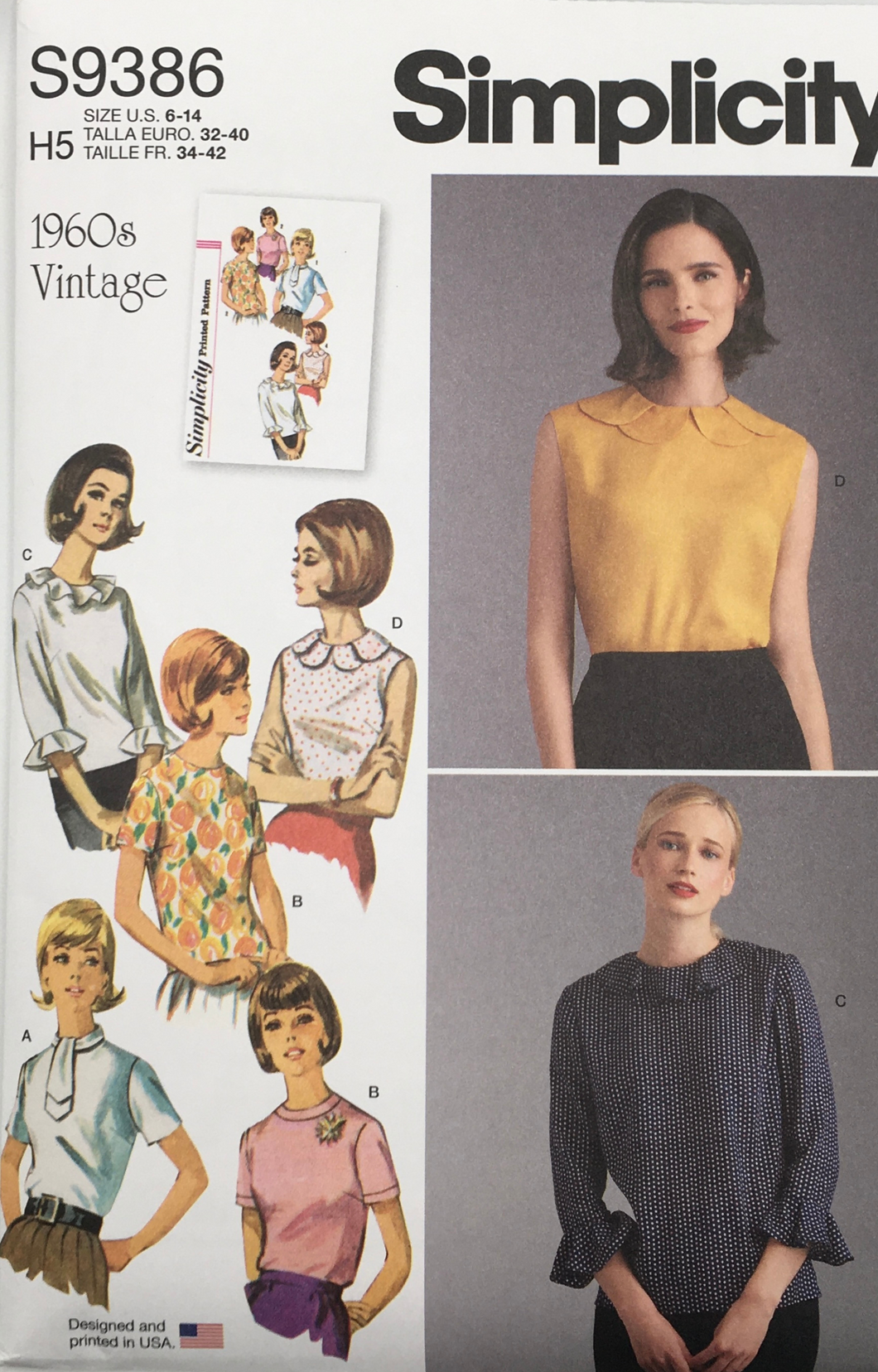1960’s Reproduction  Sewing Pattern: Simplicity S9386