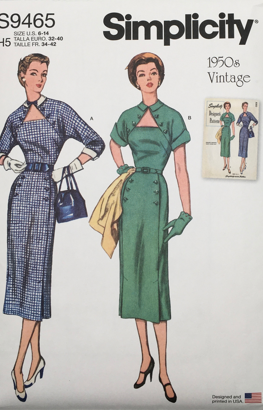 1950’s Reproduction Sewing Pattern: Simplicity S9465