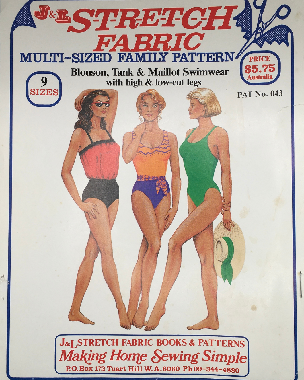 1989 Vintage Sewing Pattern: J & L 043