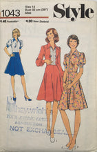 Load image into Gallery viewer, 1970’s Vintage Sewing Pattern: Style 1043
