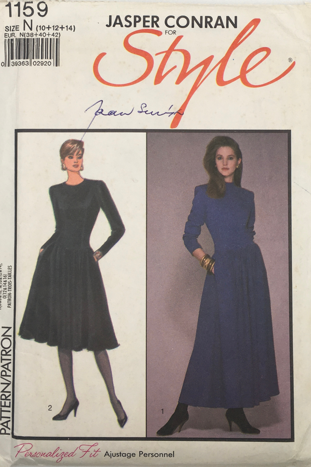 1987 Vintage Sewing Pattern: Style  1159