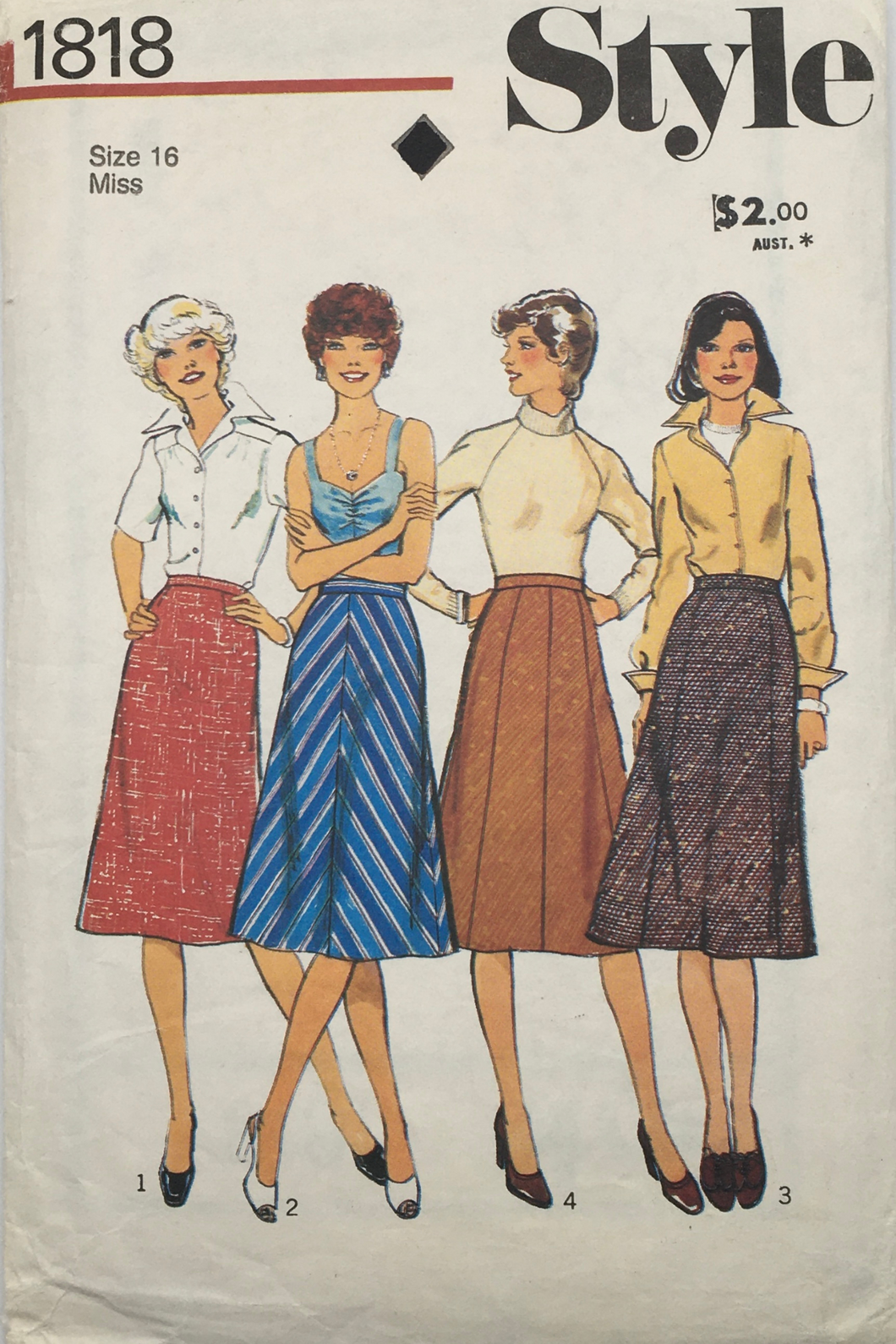 1980 Vintage Sewing Pattern: Style 1818