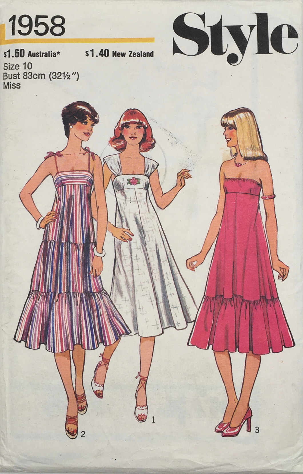 1977 Vintage Sewing Pattern: Style 1958