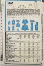 Load image into Gallery viewer, 1981 Vintage Sewing Pattern: Style 2763
