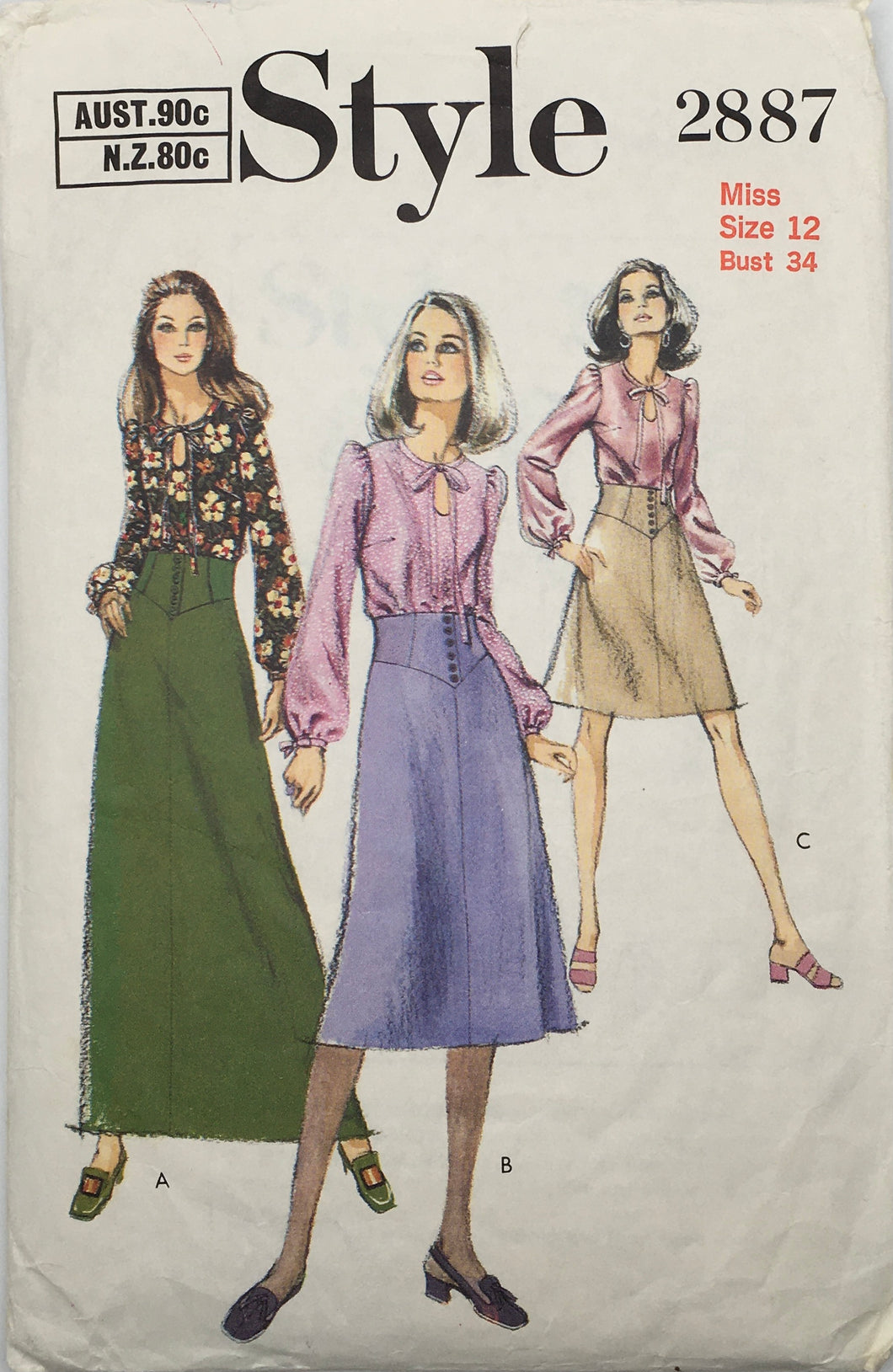 1960’s Vintage Sewing Pattern: Style 2887