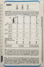 Load image into Gallery viewer, 1983 Vintage Sewing Pattern: Style 3681
