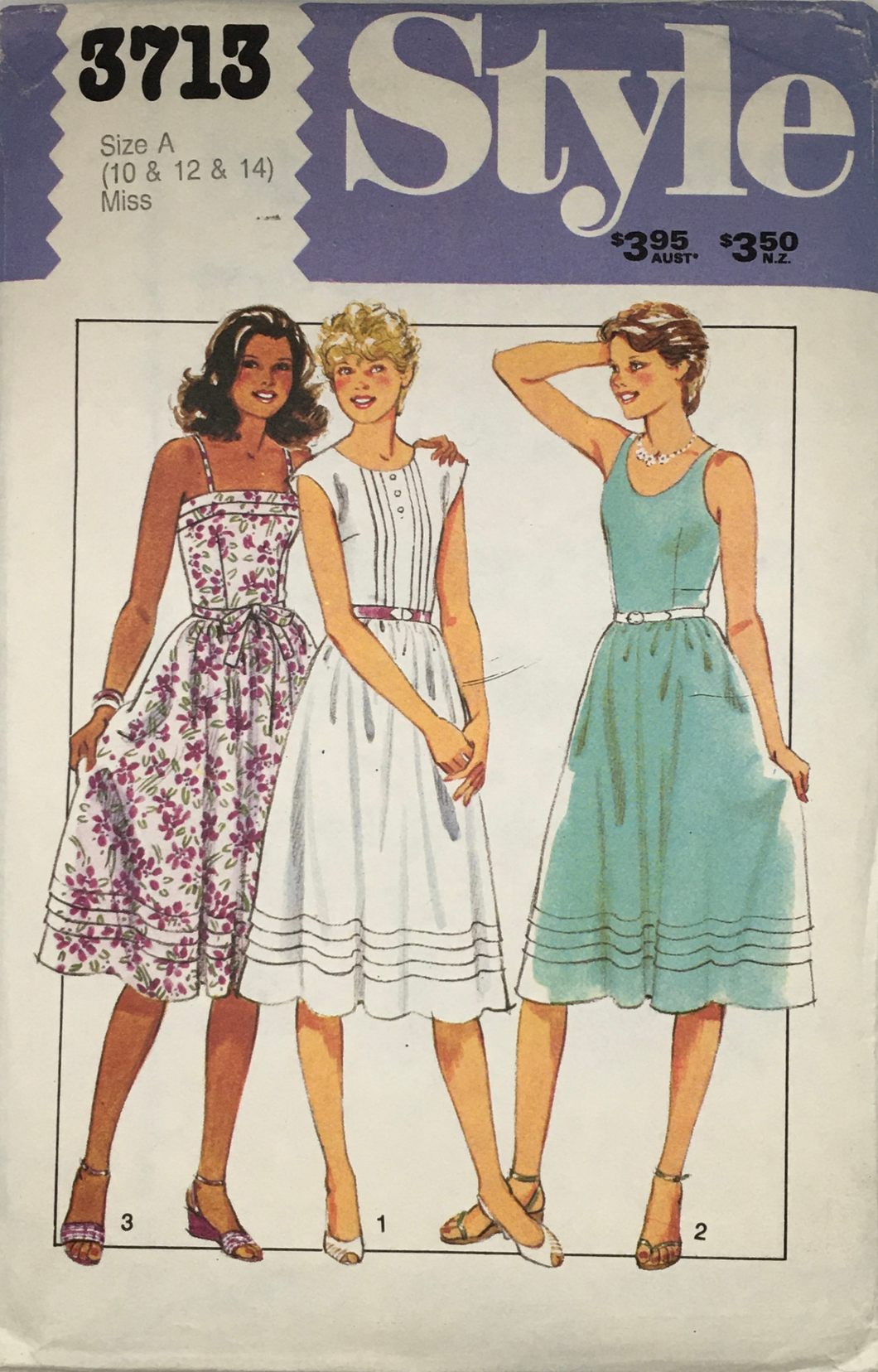 1982 Vintage Sewing Pattern: Style 3713