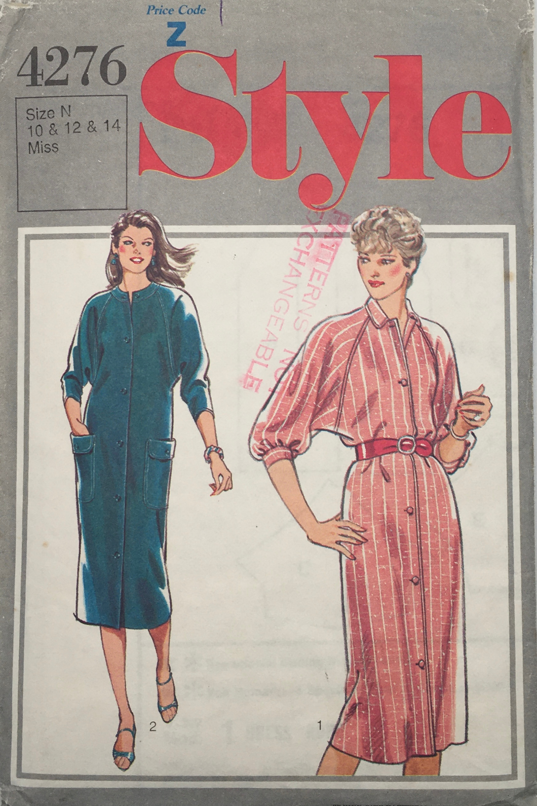 1985 Vintage Sewing Pattern: Style 4276