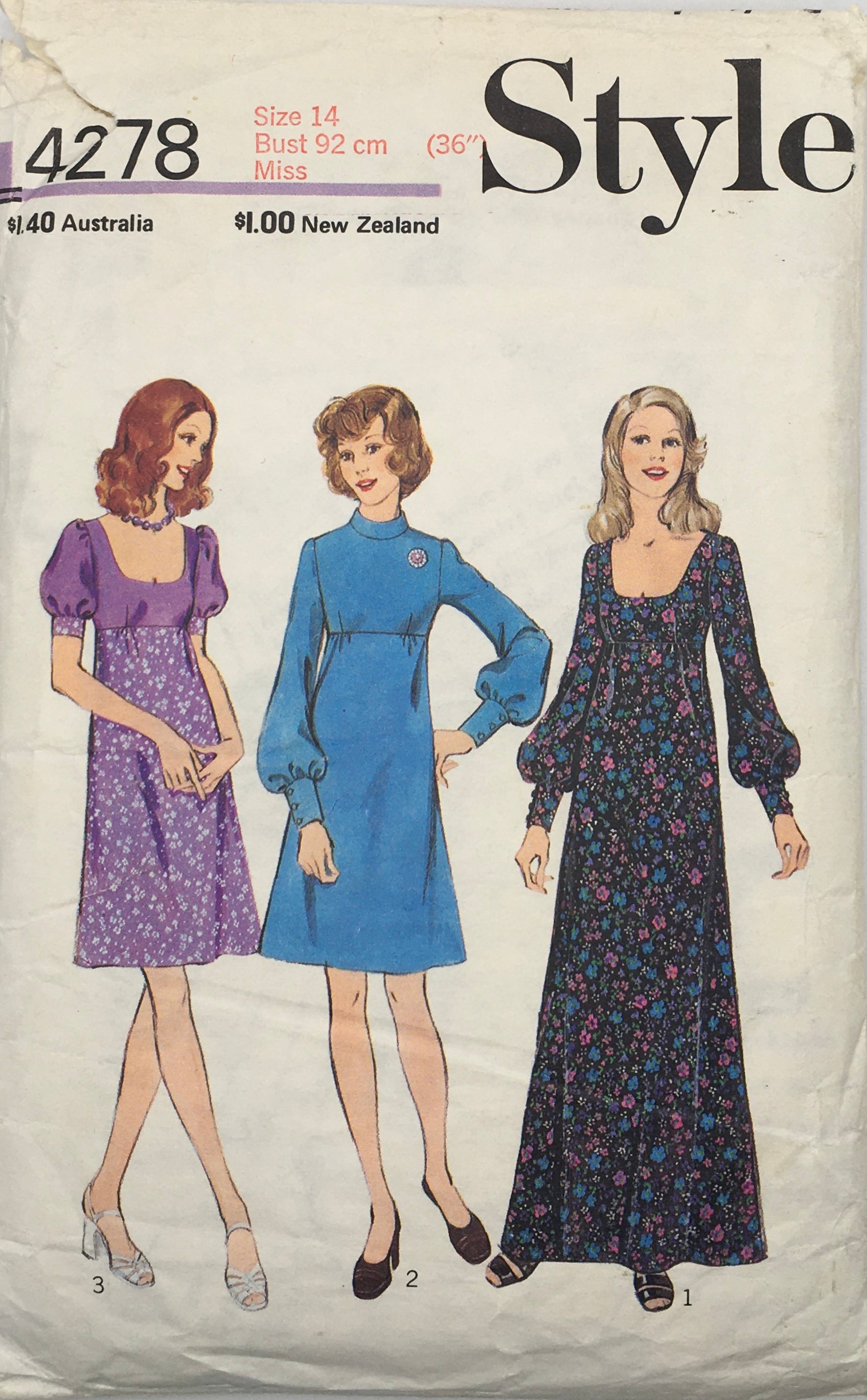 1973 Vintage Sewing Pattern: Style 4278 – Vintage Stitch Australia