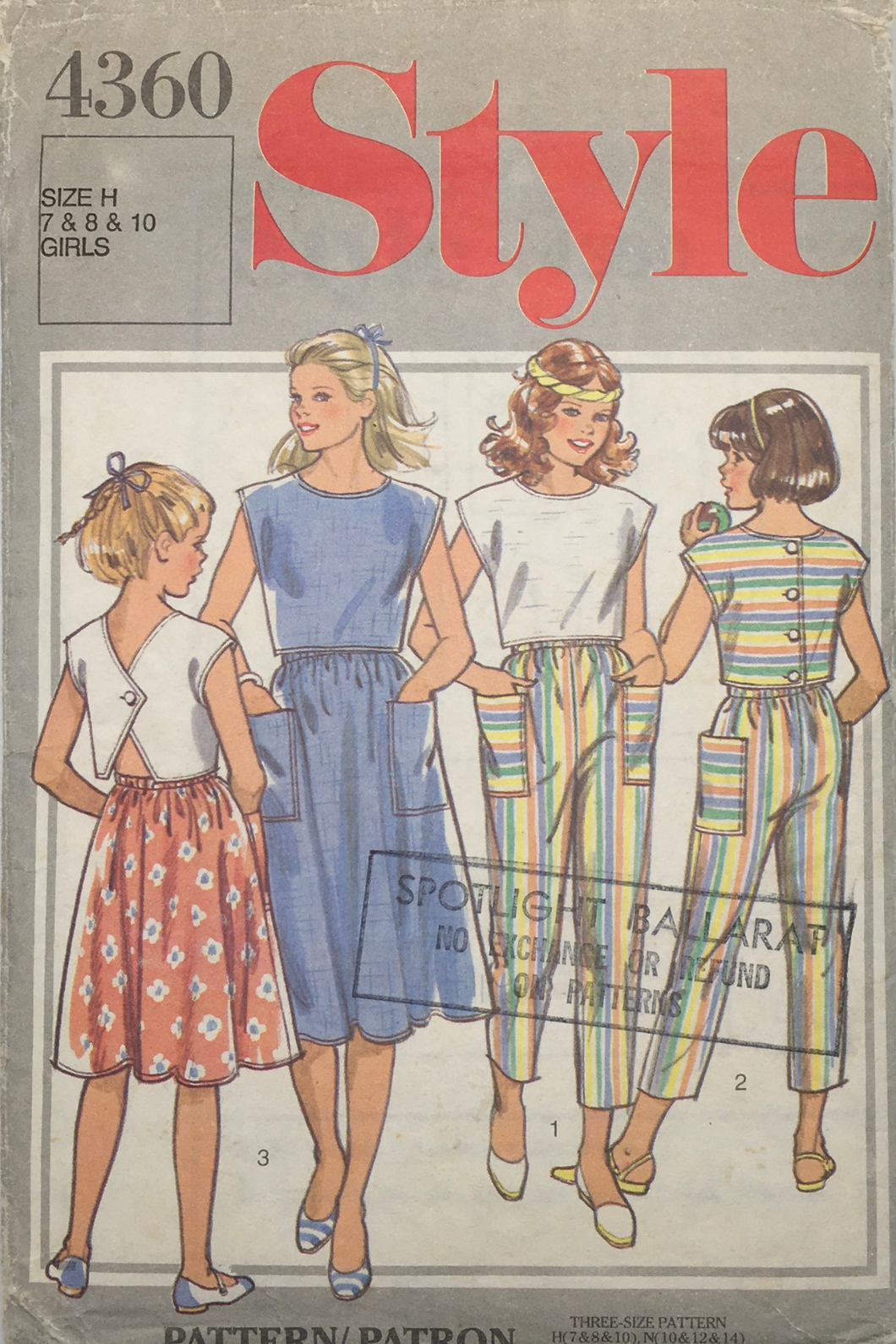 1985 Vintage Sewing Pattern: Style 4360