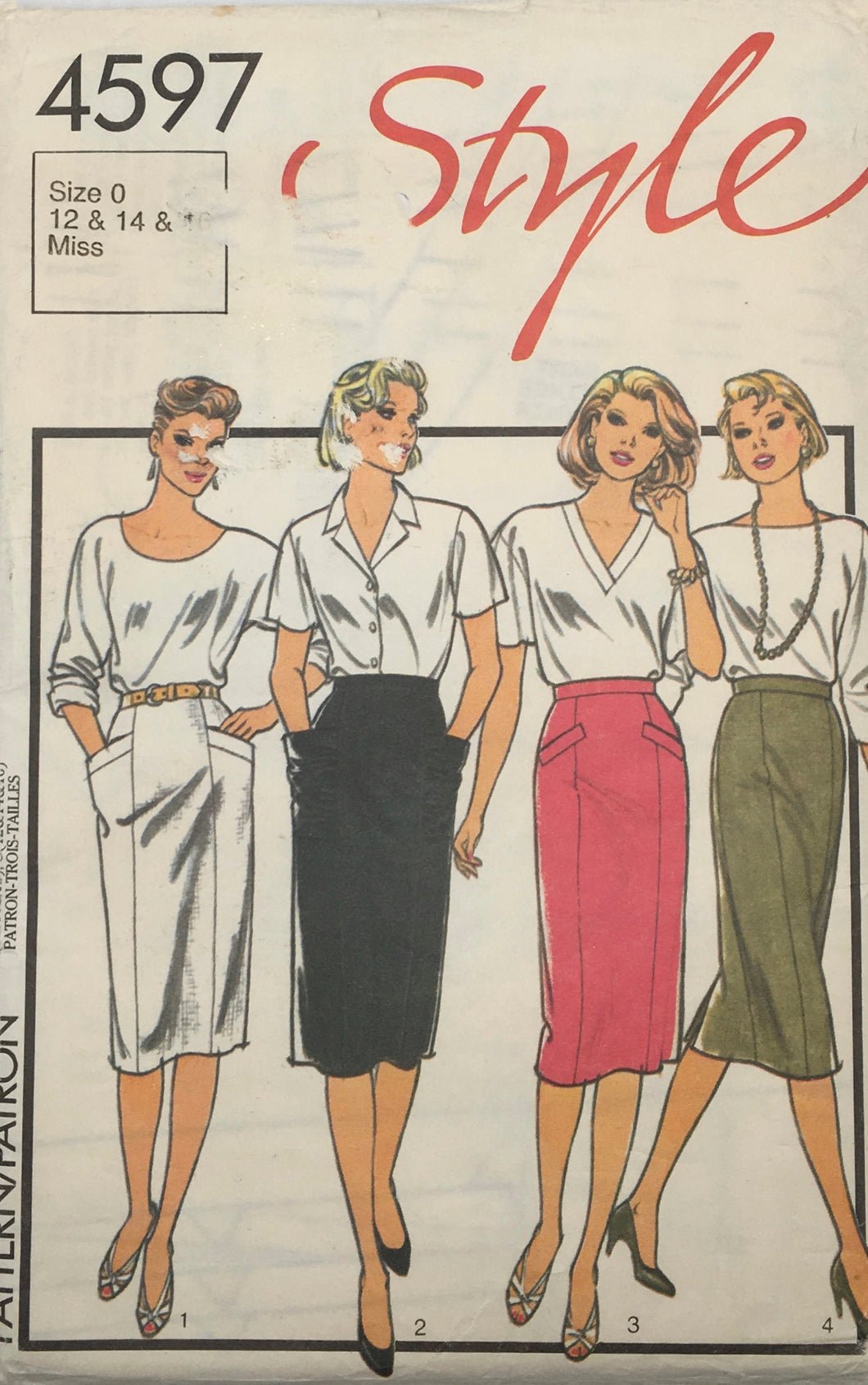 1986 Vintage Sewing Pattern: Style 4597