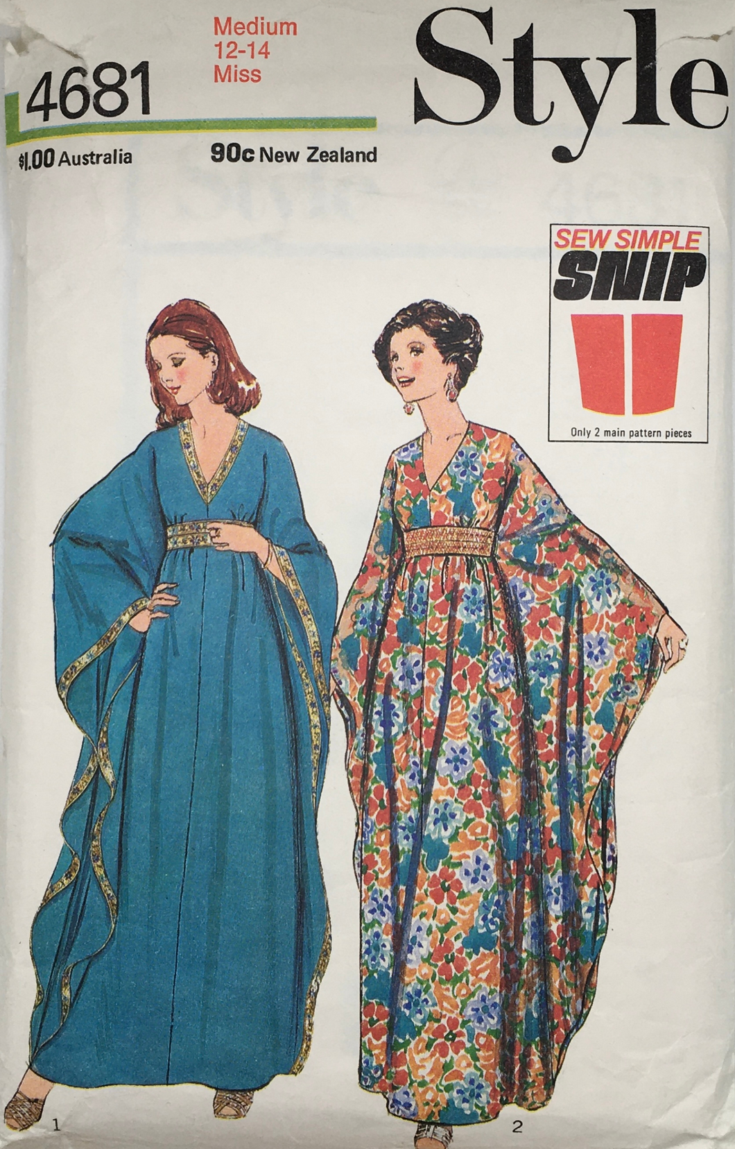 1974 Vintage Sewing Pattern: Style 4681