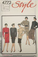 Load image into Gallery viewer, 1986 Vintage Sewing Pattern: Style 4772
