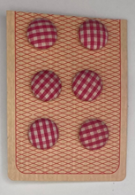 Load image into Gallery viewer, Vintage Style Gingham Covered Buttons
