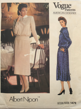 Load image into Gallery viewer, 1980’s Vintage Sewing Pattern: Vogue 1479
