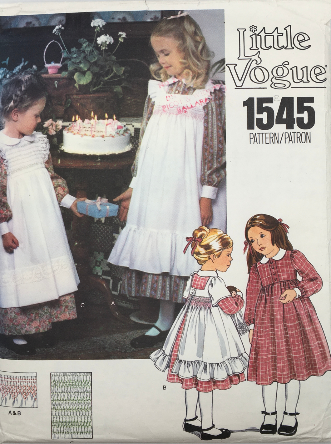 1985 Vintage Sewing Pattern: Little Vogue 1545