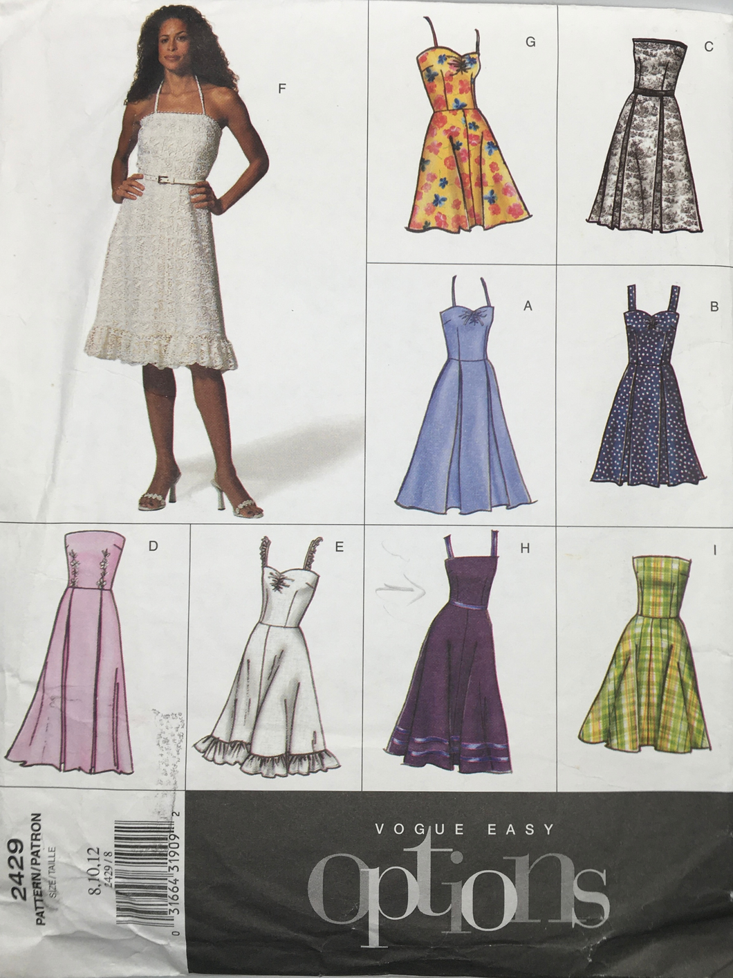 2001 Sewing Pattern: Vogue 2429