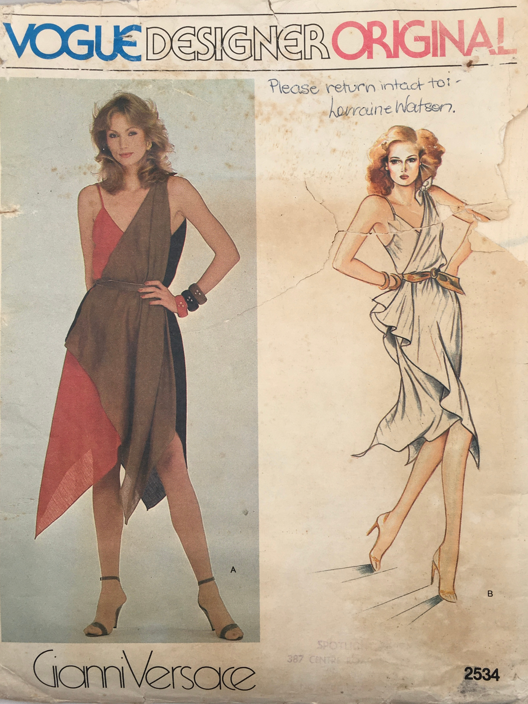 1980 Vintage Sewing Pattern: Vogue  2534