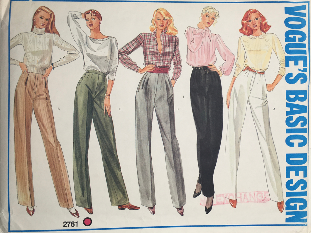 1983 Vintage Sewing Pattern: Vogue  2761