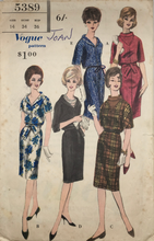 Load image into Gallery viewer, 1960&#39;s Vintage Sewing Pattern: Vogue 5389
