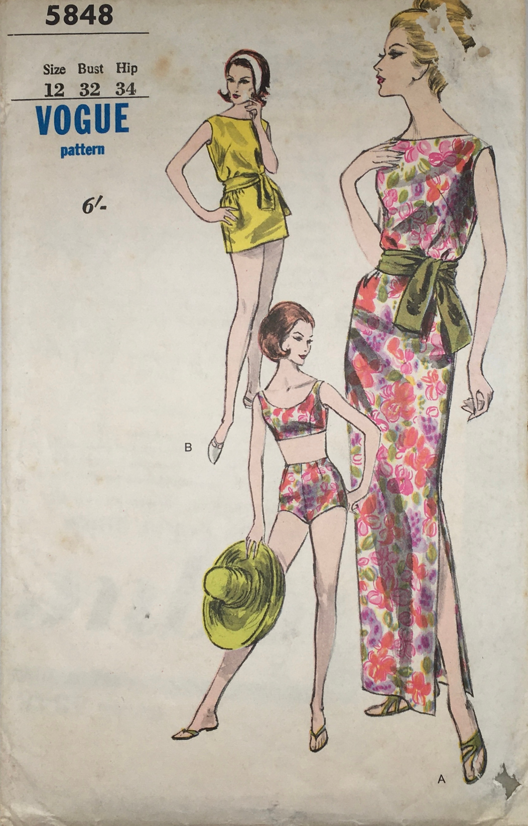 1960's Sewing Pattern: Vogue 5848