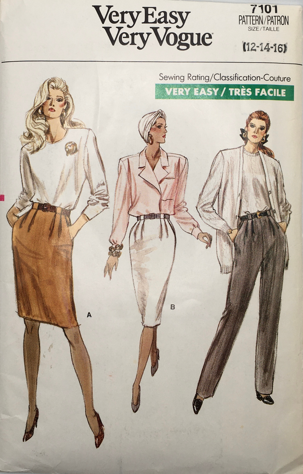 1987 Vintage Sewing Pattern: Vogue 7101