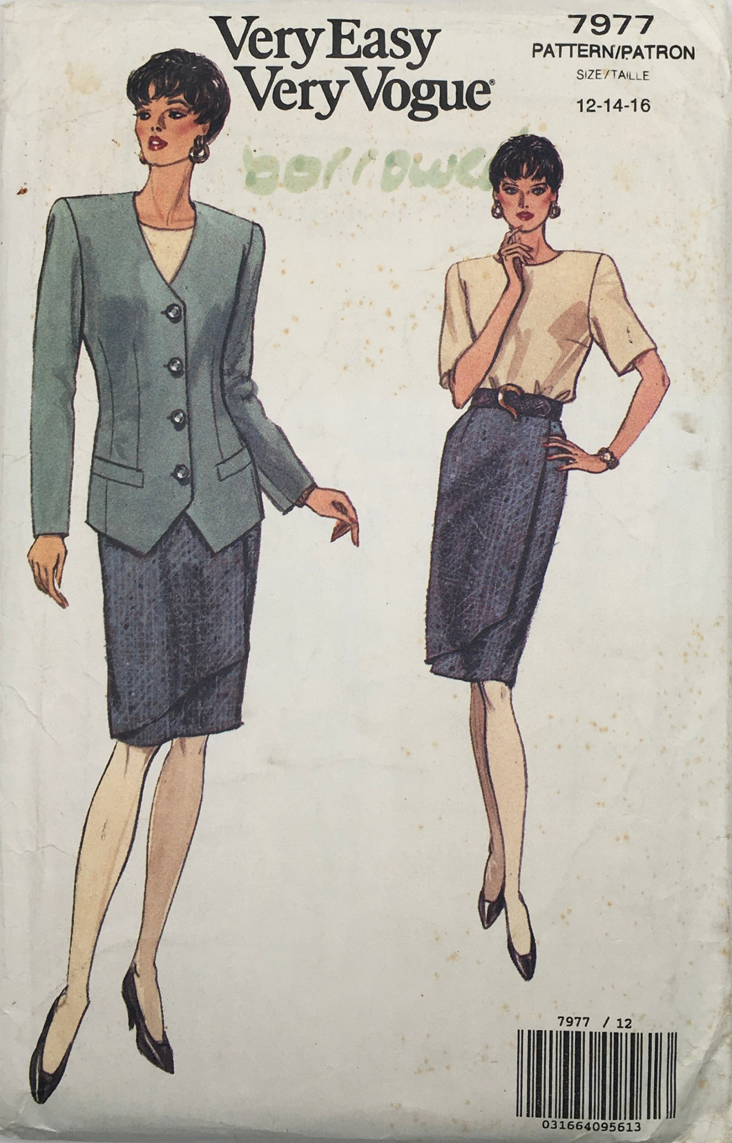 1991 Vintage Sewing Pattern: Vogue 7977
