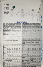 Load image into Gallery viewer, 1991 Vintage Sewing Pattern: Vogue 7993
