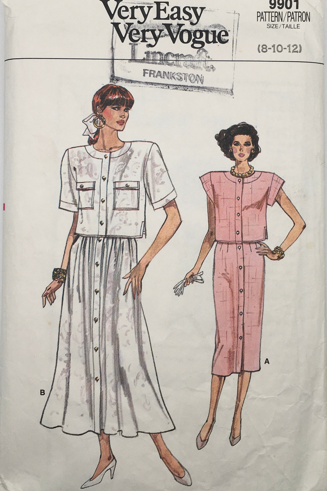 1987 Vintage Sewing Pattern: Vogue 9901