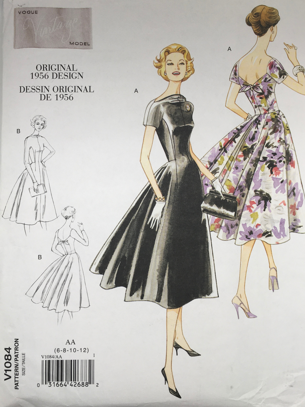 1950’s Reproduction Sewing Pattern: Vogue V1084