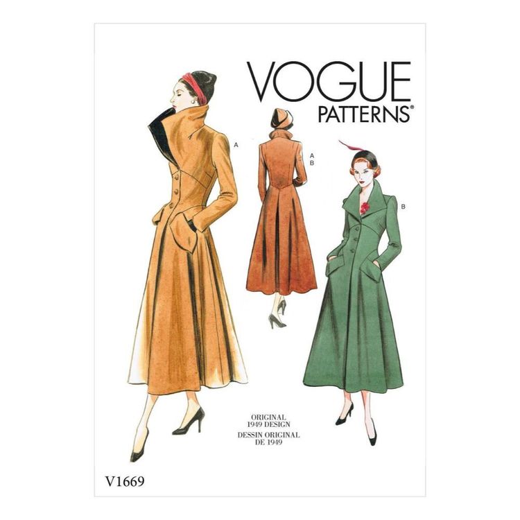 1949 Reproduction Sewing Pattern: Vogue V1669