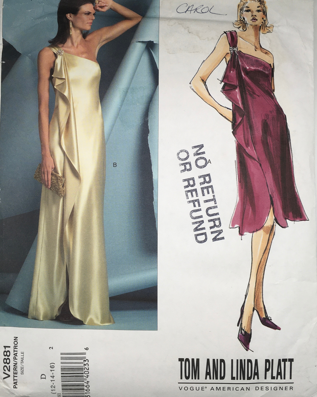 2005 Sewing Pattern: Vogue V2881