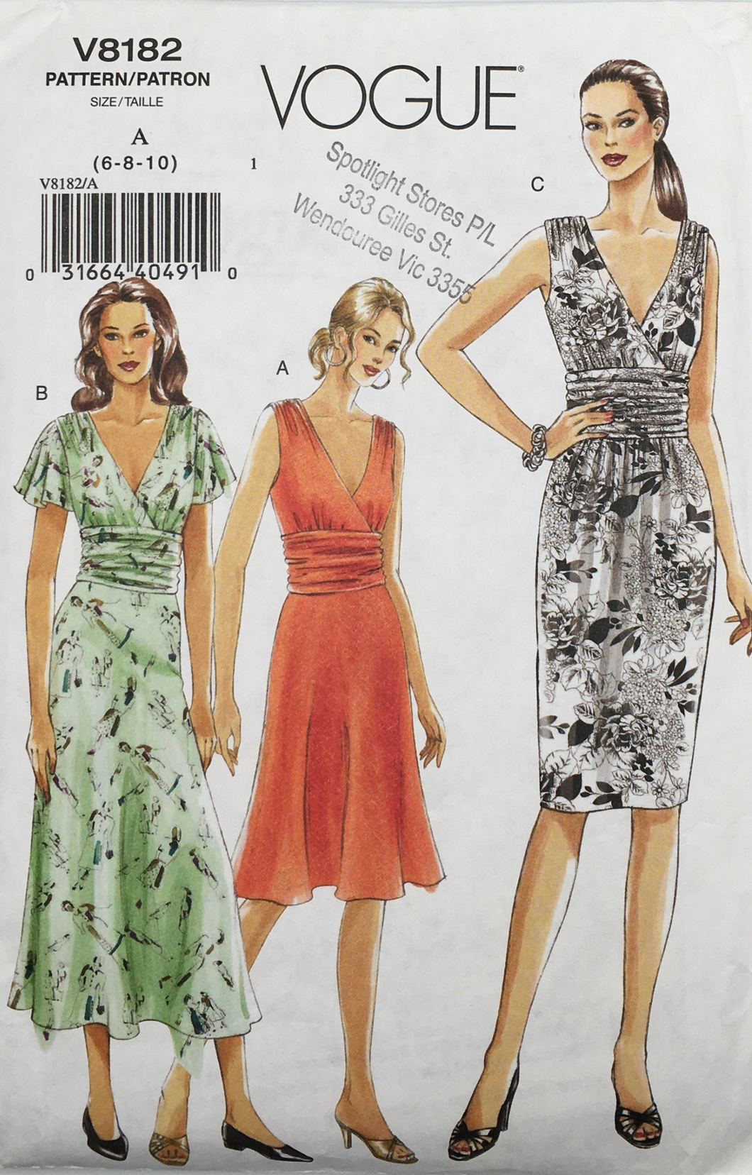 2006 Sewing Pattern: Vogue  V8182