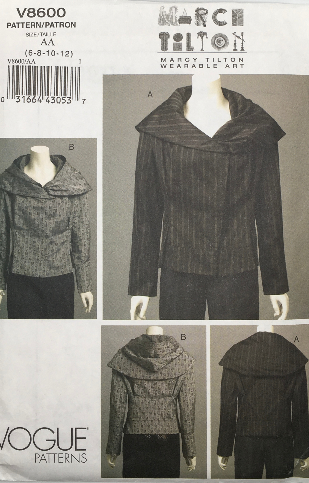 2009 Sewing Pattern: Vogue  V8600