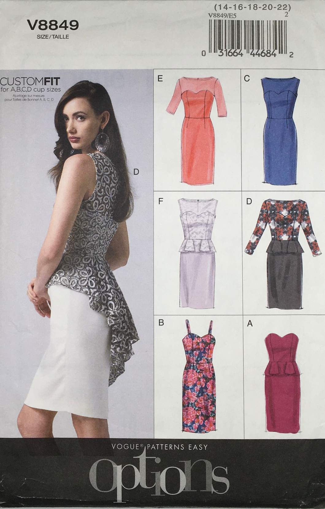 2012 Sewing Pattern: Vogue  V8849