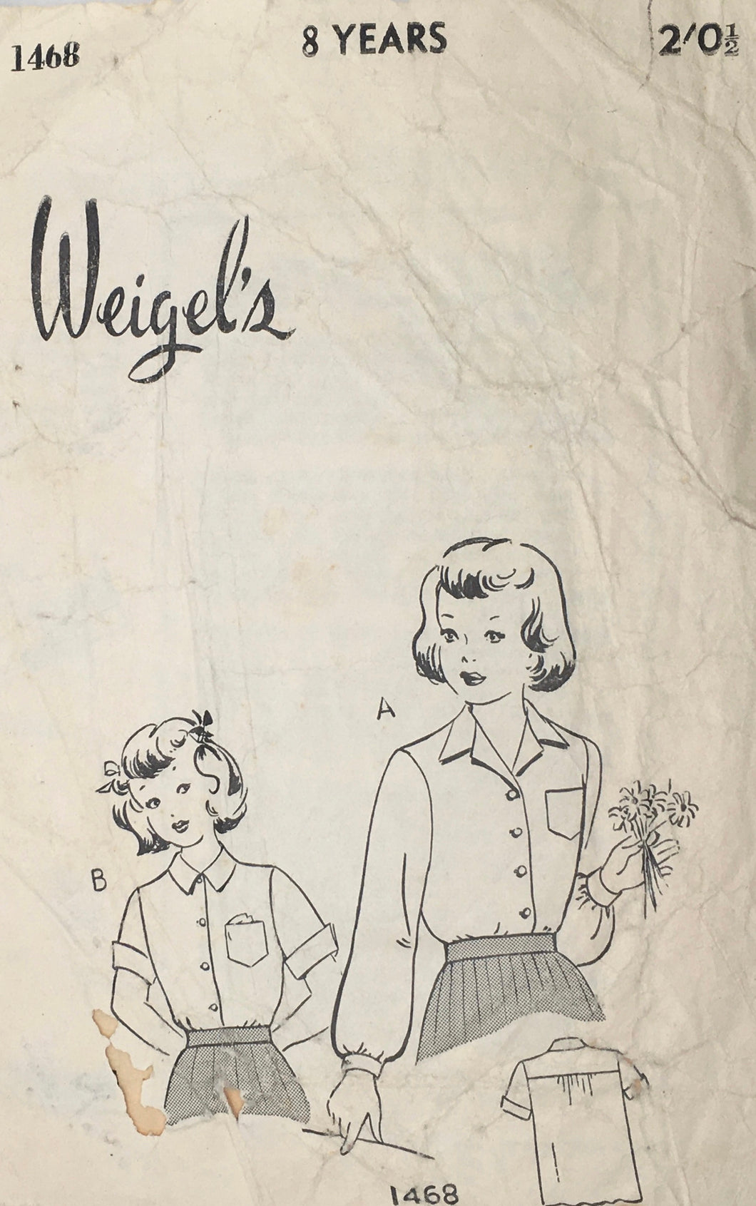 1950’s Vintage Sewing Pattern: Weigel’s 1468