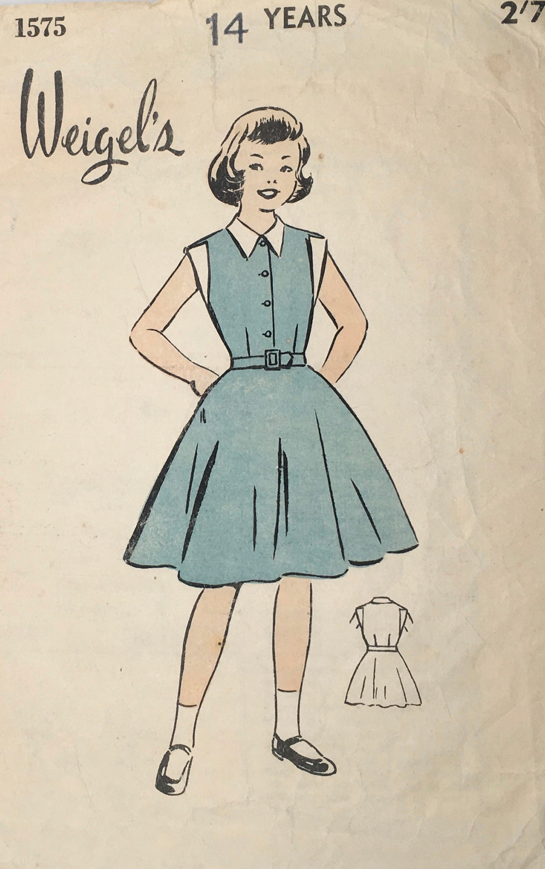 1950’s Vintage Sewing Pattern: Weigel’s 1575