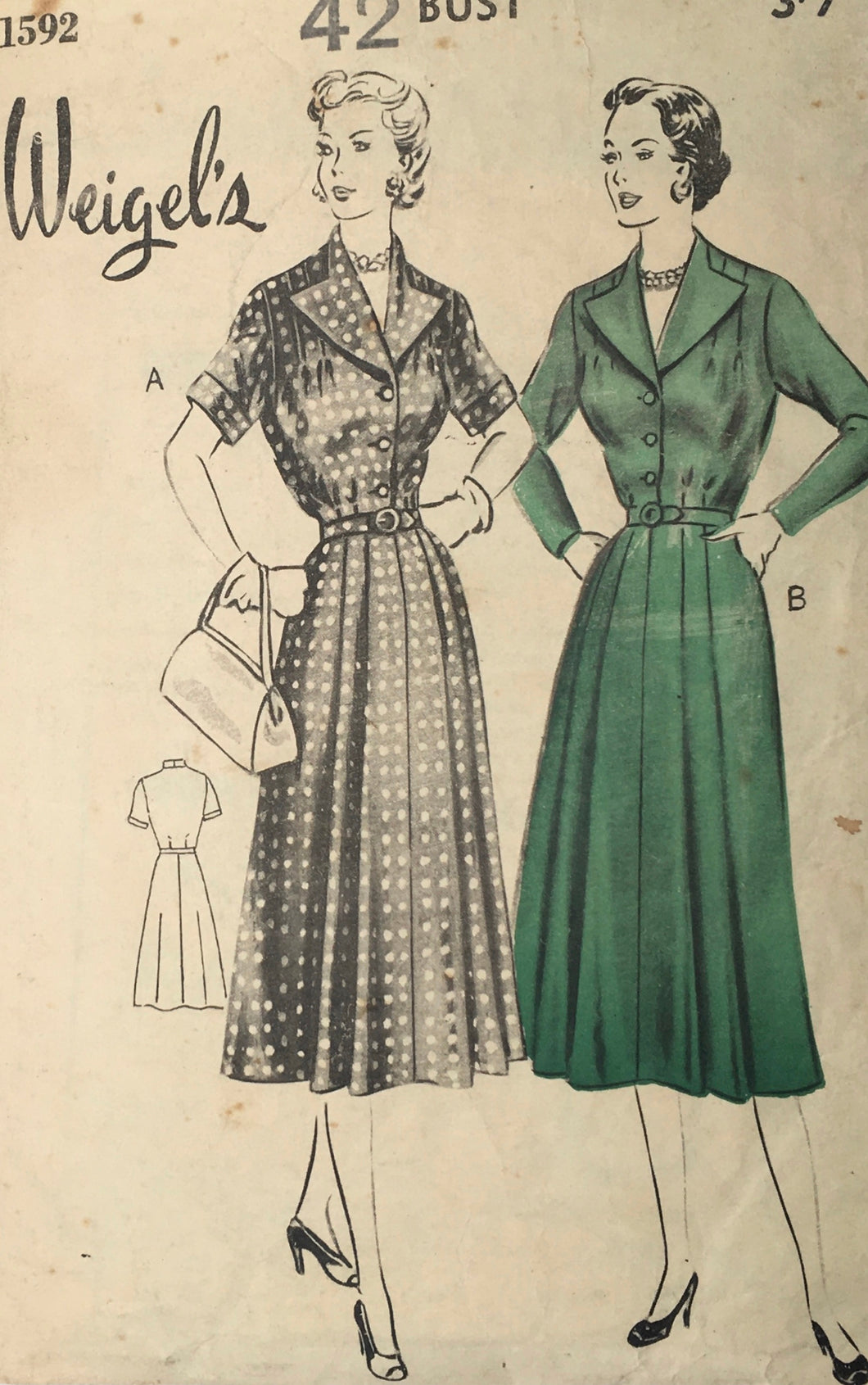 1950’s Vintage Sewing Pattern: Weigel’s  1592