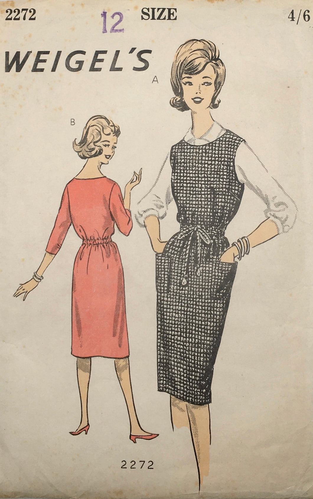 1960’s Vintage Sewing Pattern: Weigel’s 2272