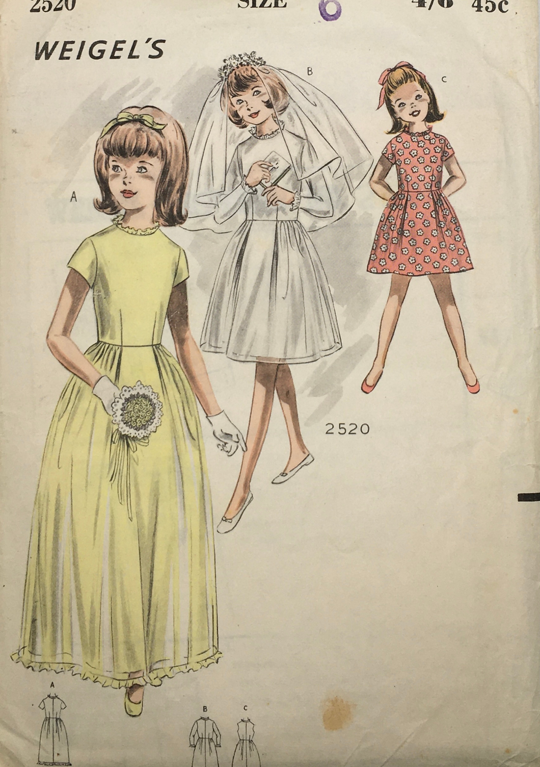 1960’s Vintage Sewing Pattern: Weigel’s 2520